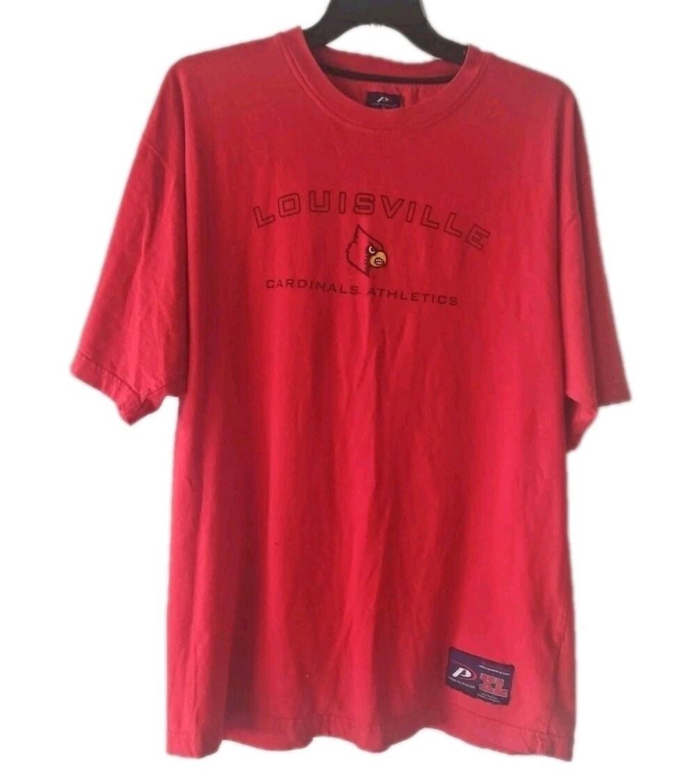Pro Player Louisville Cardinals Mens XL Red Authentic T-Shirt